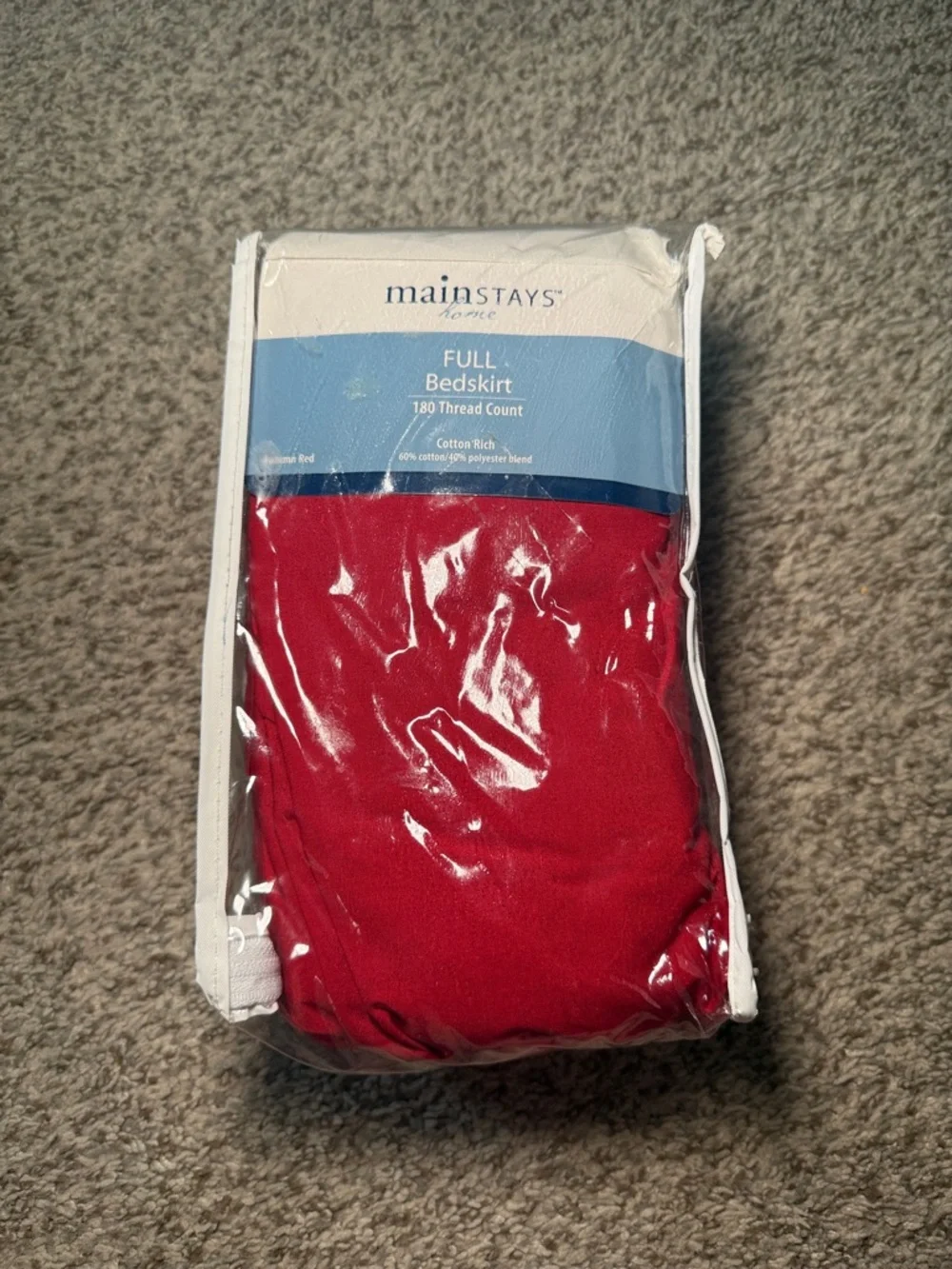 Mainstays Home Autumn Red Full Size Bed‎ Skirt